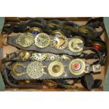 A collection of Victorian and early 20th c horse brasses, mainly martingales Consistent with age