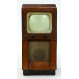 A His Master's Voice console television, early 1950's, Model 3811, No 3464, with royal warrant