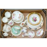 A quantity of Royal Crown Derby Posies pattern tea ware, a Royal Crown Derby pattern 1128 table bell