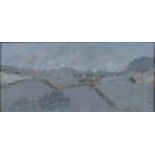 Kathleen Crow ROI (1920-2021) - Charnwood, signed lower right, oil on artist's board, 22 x 49cm