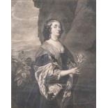 Josiah Boydell (1752-1817) after Sir Anthony van Dyck - Jane, Daughter of Lord Wenman, mezzotint, 43