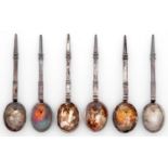 A set of six Elizabeth II silver replicas of the Benwell Spoon, by Reid & Sons Ltd, London 1961-