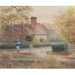 English School, 1902 - Grey Day at Cranbrook Kent, signed with initials H.T.N and dated, inscribed