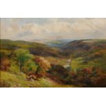 George Turner (1841-1910) - A Derbyshire Valley, signed, oil on canvas laid on panel, 34 x 51cm