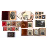 19th c photographs. Miscellaneous portraits, including a daguerreotype, ambrotypes and others, union