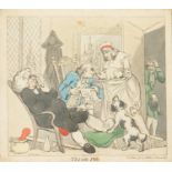 Isaac Robert Cruikshank (1789-1856) - The Political Toy-Man, etched caricature, hand coloured,