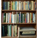 Six shelves of books, miscellaneous general shelf stock