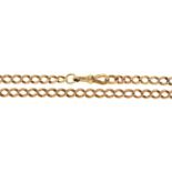 A 9ct gold albert, early 20th c, 48cm, links individually marked, 23g Light wear consistent with