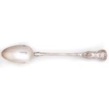 A Victorian silver gravy spoon, King's pattern, double struck with diamond heel, maker's mark poorly