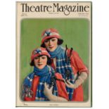 The Theatre Magazine, bound volume, colour covers and adverts, 1918, later green cloth (1)