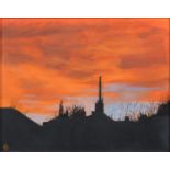 Kathleen Crow ROI (1920-2021) - Sunset, monogram lower left, oil on artist's board, 40 x 50cm and