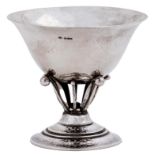 Georg Jensen. A silver coupe, 27mm h, maker's mark, 17, date 1921, Copenhagen 1921, import marked