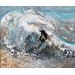 Maggi Hambling CBE (1945 - ) - Big Summer Wave, signed and dated verso (HAMBLING 2010), oil on