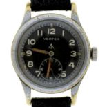 A Vertex 'Dirty Dozen' wristwatch, 35mm, case back marked W.W.W. broad arrow and A 7073/3519989