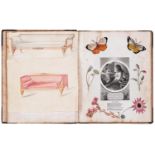 Commonplace book. A Regency album of engravings, many hand coloured, including fashion plates, two