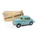 A Victory Industries (Surrey) Ltd battery powered plastic Morris Minor saloon, leaflet and box Car