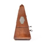 A Swiss walnut Maelzel metronome, late 19th c, 23cm h Good condition and working order