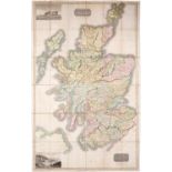Atlas Company of Scotland - The Travelling map of Scotland Scale 12.5miles:1 inch, engraving, full