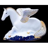 A Royal Crown Derby Pegasus paperweight, Mythical Beasts Series, exclusive to Goviers, numbered