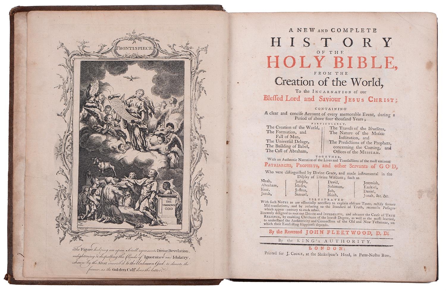 Fleetwood (John) - A New and Complete History of the Holy Bible from the Creation of the World to