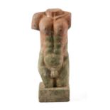 Garden statuary. Terracotta torso, early 20th c, 51cm h Weathered; dirty