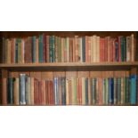 Four shelves of books, including Everest and mountaineering, The Captain, bound volume, 1905, modern