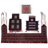 A Kapunuk, two salt bags and a mat, 57 x 135cm, 29 x 28cm, 39 x 54cm, 36 x 48cm