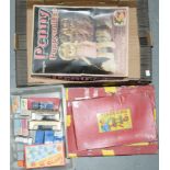 A Bradgate Penny Puppywalker doll, boxed and two sets of Meccano, four Matchbox 75s and