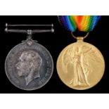 World War One pair, British War Medal and Victory Medal, 301920 Pte H Durose, R Scots Private