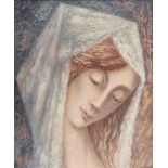 Stewart Malcolm Bowman (1936-2019) - Head of the Virgin, signed, signed again and inscribed with the
