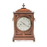 An early Victorian brass mounted rosewood timepiece, Frodsham Gracechurch Street London, the