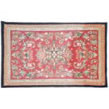 A Kashmir chain stitch rug, 123 x 181 cm