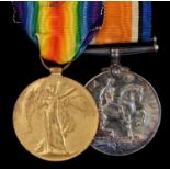 World War One pair, British War Medal and Victory Medal 240836 Pte C Dade Linc R