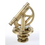 A brass theodolite, Thomas Jones, 62 Charing Cross London, mid 19th c, with silvered compass, two