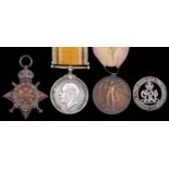 World War One group of three, 1914-15 Star, British War Medal and Victory Medal G-1922 Pte E T E