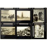 China. Forty-eight 3¼ x 3¼" glass magic lantern slides, early 20th c, various subjects As a lot in