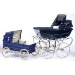 Two coachbuilt baby's prams, Morlands, mid 20th c Condition evident from image