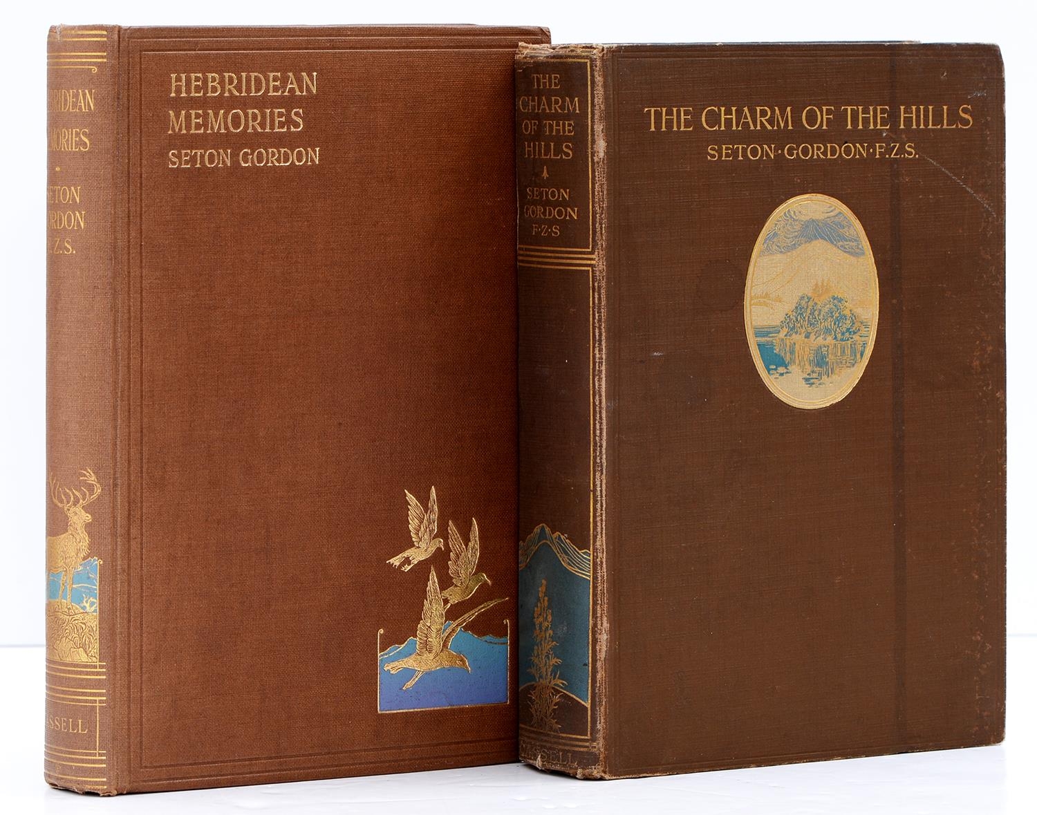 Seton (Gordon) - The Charm of the Hills: Hebridean Memories, two, half titles, plates, brown cloth