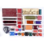 Miscellaneous leather and other jewel boxes, late 19th c and later, including those of London and