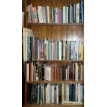 Four shelves of books, art reference, including British and other fine art, ceramics, exhibition and