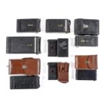 Seven various Eastman Kodak Co folding cameras, including Vest Pocket Kodak Model B in original box,