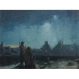 Vernon de Beauvoir Ward (1905-1985 - Soldiers by Moonlight, signed and dated '41 oil on board, 35.