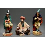 Three Royal Doulton earthenware figures, mid 20th c, comprising Omar Khayyam, The Pied Piper and The