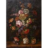 Manner of Jean-Baptiste Monnoyer - A Flowerpiece, signed 'R Cuprin', oil on canvas, 77 x 58cm