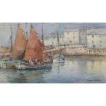 Wilton Lockwood (1861-1914) - The Harbour Polperro Cornwall, signed, watercolour, 26 x 37cm Good