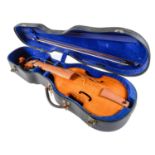A German viola da gamba, Eugen Sprenger, Frankfurt, dated 1961, length of back 42cm, hard case