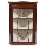 A mahogany corner cabinet, 20th c, in George III style, 100cm h; 38 x 67cm ConditionGood condition