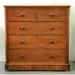 A Victorian mahogany chest of drawers, 119cm h; 53 x 118cm ConditionCondition evident from image,