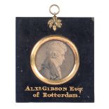 Dutch or British School, early 19th c - Portrait Miniature of Alexander Gibson of Rotterdam,Â