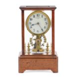A mahogany four glass electric timepiece, Eureka Clock Co Ltd, London, No 8118, Patent No 14614